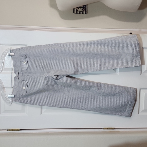 J. Jill seersucker genuine fit below waist pants - Picture 3 of 8